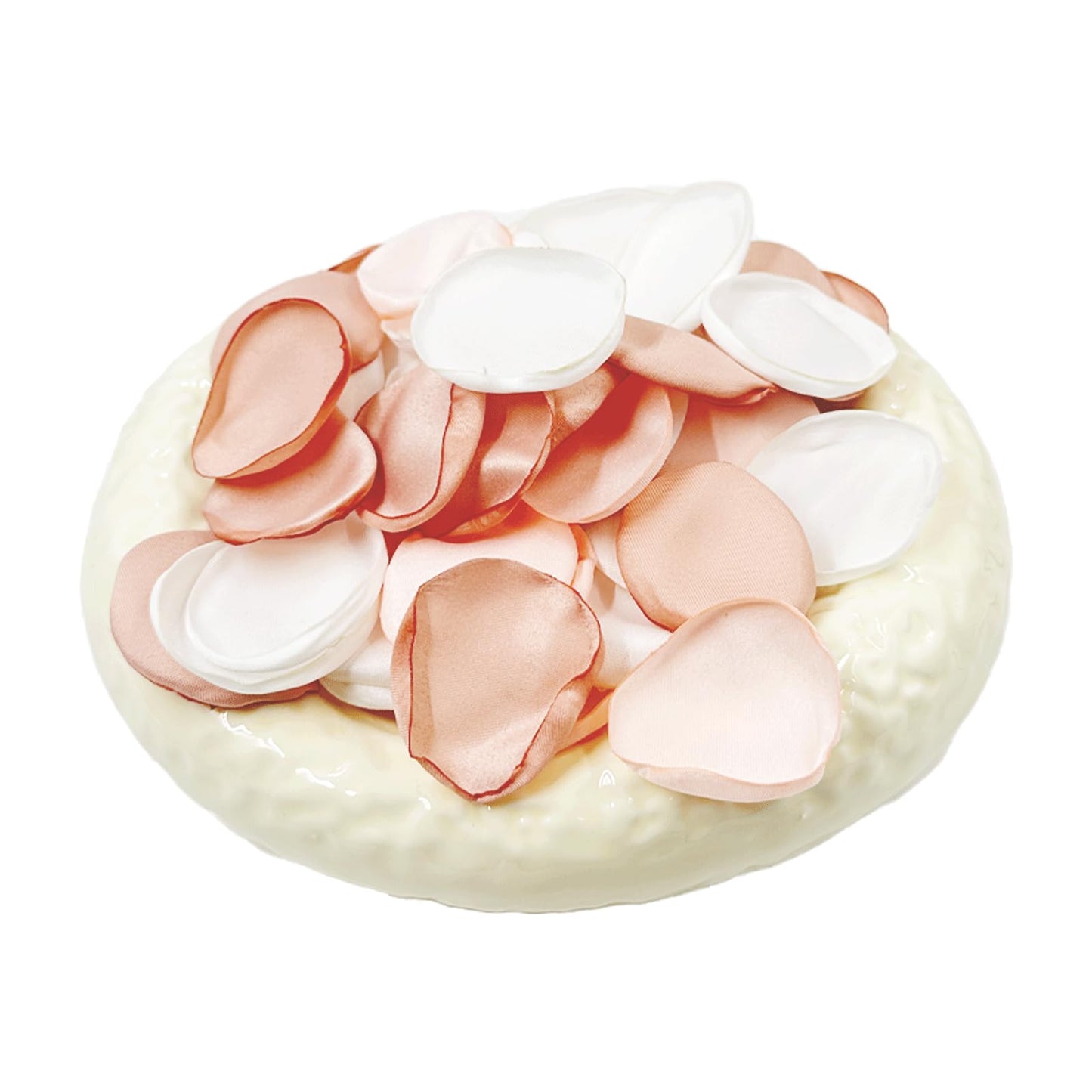 400PCS Pink & White Rose Petals, Faux Silk Flower Petal, Scatter Petals for Wedding Confetti Basket Aisle Dinner Table Centerpieces Reception Bridal Shower Party Decoration Romantic Event Supplies