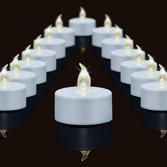 Baikaraer Battery Operated Tea Lights Candles,Flameless Led Electric Fake Candle, 50 Pack Realistic Flickering Votive Tealights, Long Lasting 200+Hours,for Wedding Party Home Decoration (Warm White)