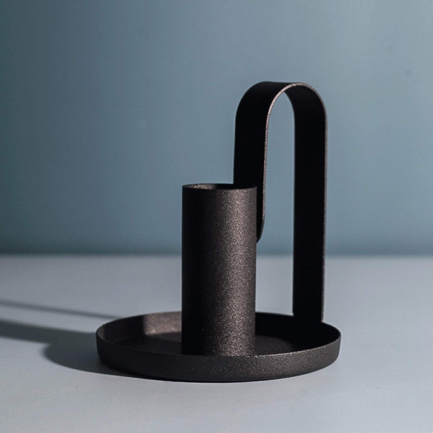XILIN-1987 Candle Holderss 2 Pcs Iron Make Candle Holder, Decorative Cone Candle Candlestick, Pedestal Candle Stand, Incense Cones, Spa, Party，Weddings (Black) Decorative Candlestick