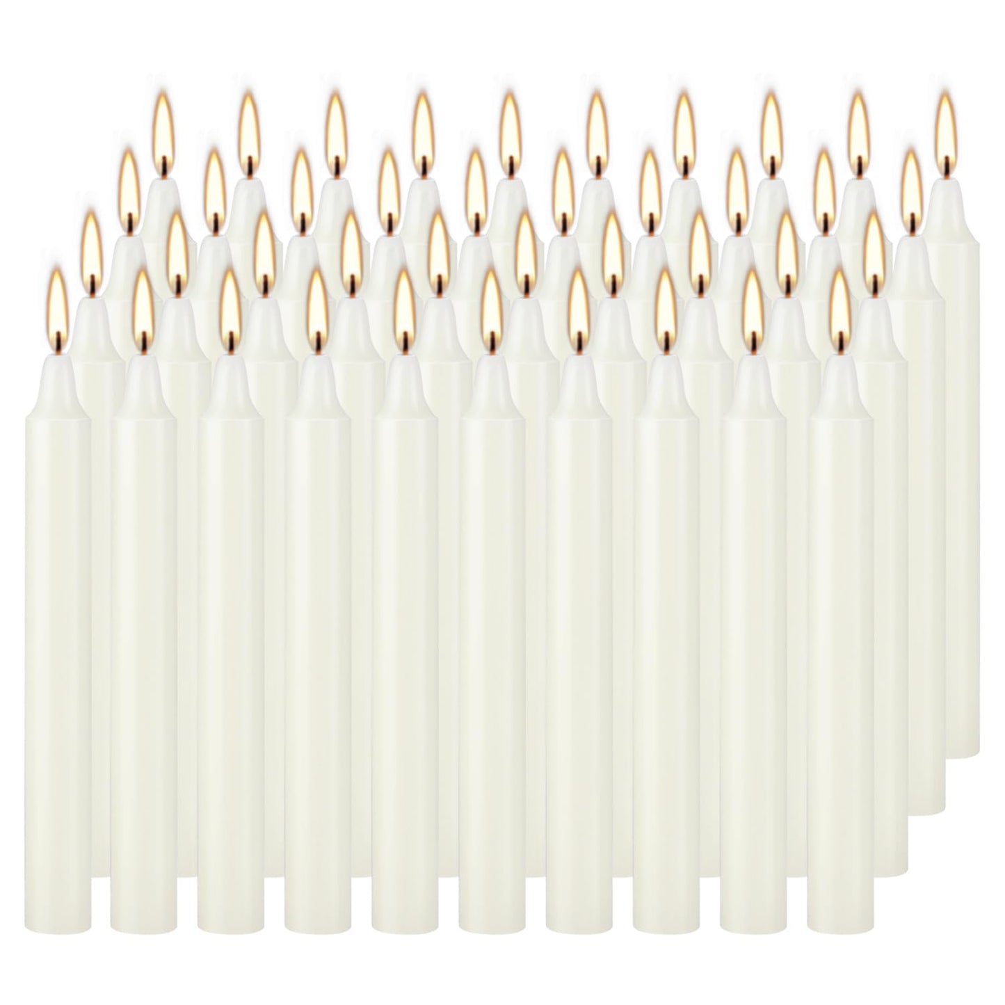 AYIQIW 4 Inch Tall 40 Pack Ivory Candles Mini Unscented Taper Candles for Christmas,Household, Wedding, Rituals, Prayer, Birthdays, Meditation, Altar,Party and Home Décor Candlesticks