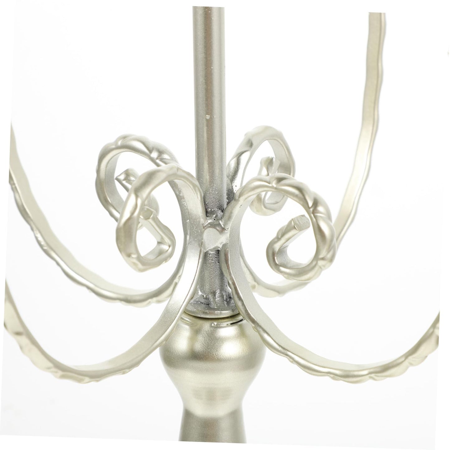 HAKIDZEL European Style Metal Candelabra Candle Stand Holder Vintage Retro Design Desktop Candlesticks for Wedding Anniversary Home Tabletop Ornament (Light Gold 5-Arm)