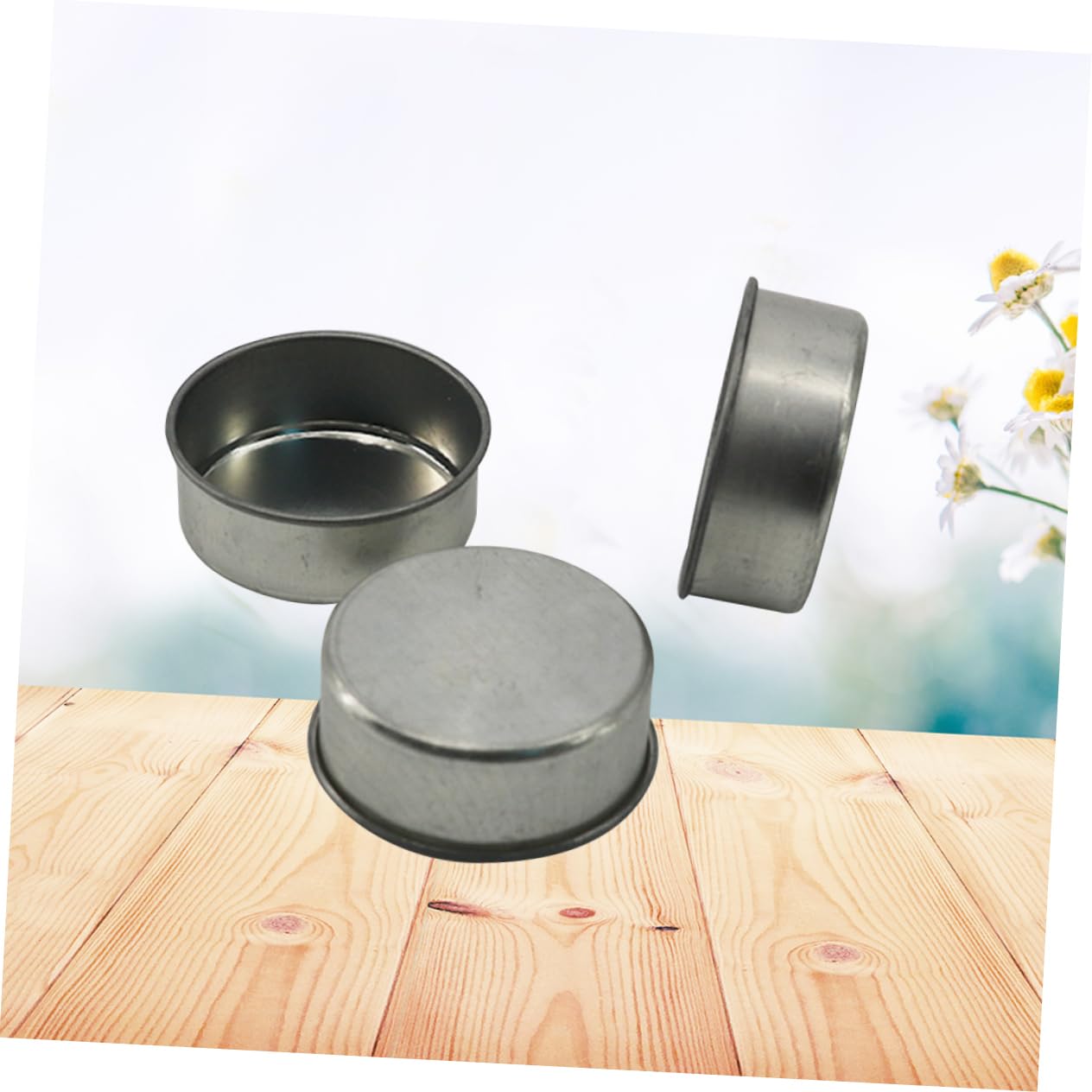 DOITOOL 10pcs Galvanized Iron Candlestick Tealight Candle Tins DIY Jars for Cosmetics