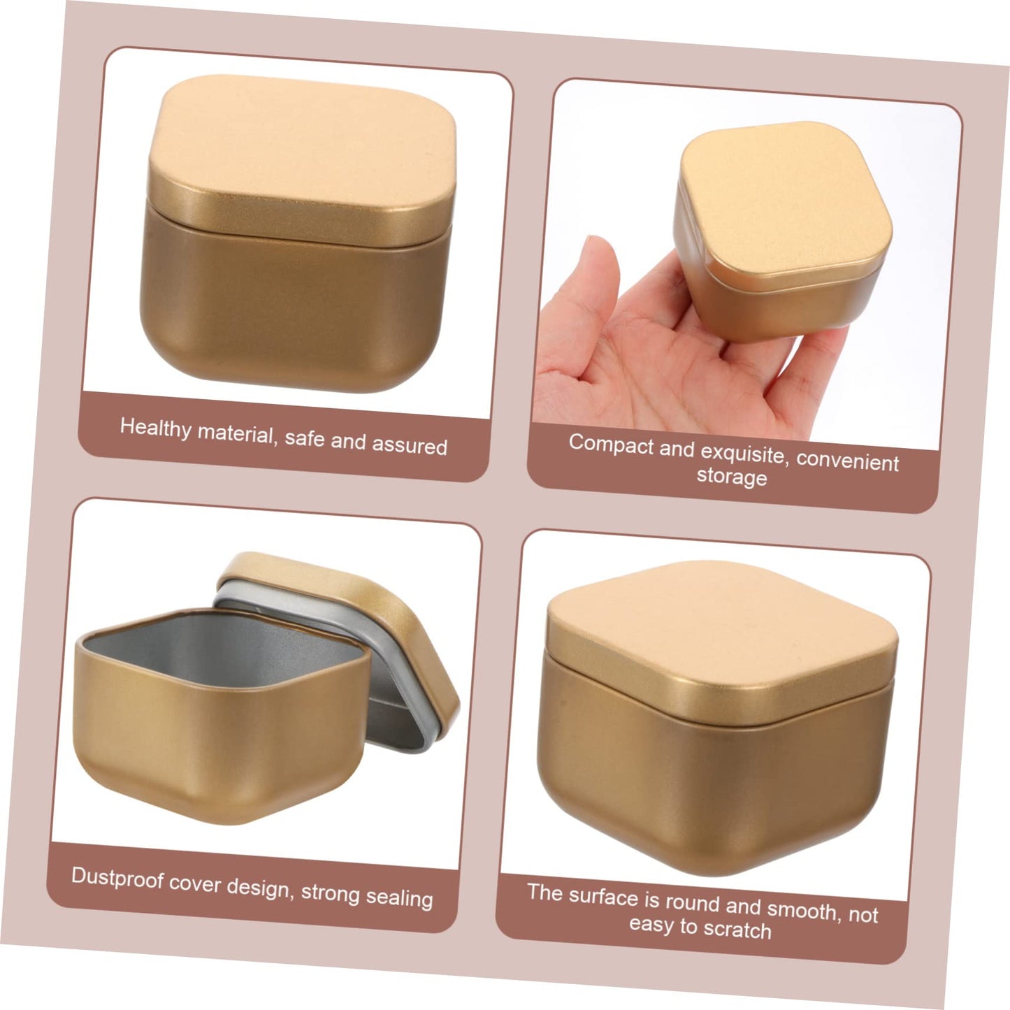 OSALADI 2pcs DIY Scented Candle Tins Empty Metal Candle Jars Frosted Finish for Aromatherapy for Crafting and Home Decor