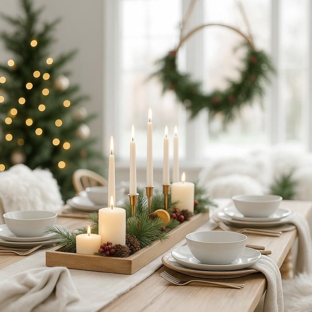 CW Studio Unscented Pressing Pillar Candles – Long Hour Burn, Smokeless & Dripless – Premium Wax with Cotton Wick – Perfect for Weddings, Events, Home & Rustic Décor (6, Ivory, 2.8x6 inches)