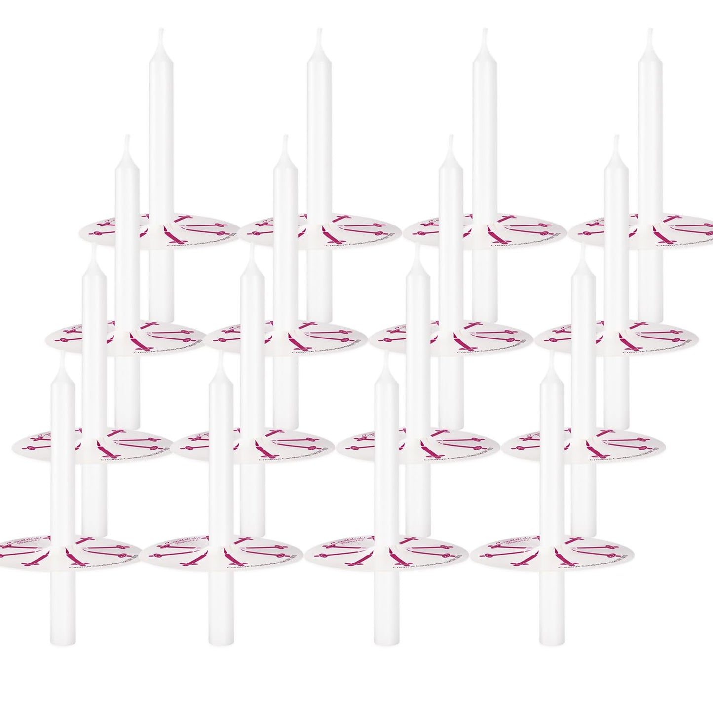100Pack 4inch White Church Service Taper Candles with 3 Inch Paper Drip Catchers，Smokeless and Unscented | Ideal for Prayers, Vigil,Memorial Services, Religion,Shabbat, Prayer Candles