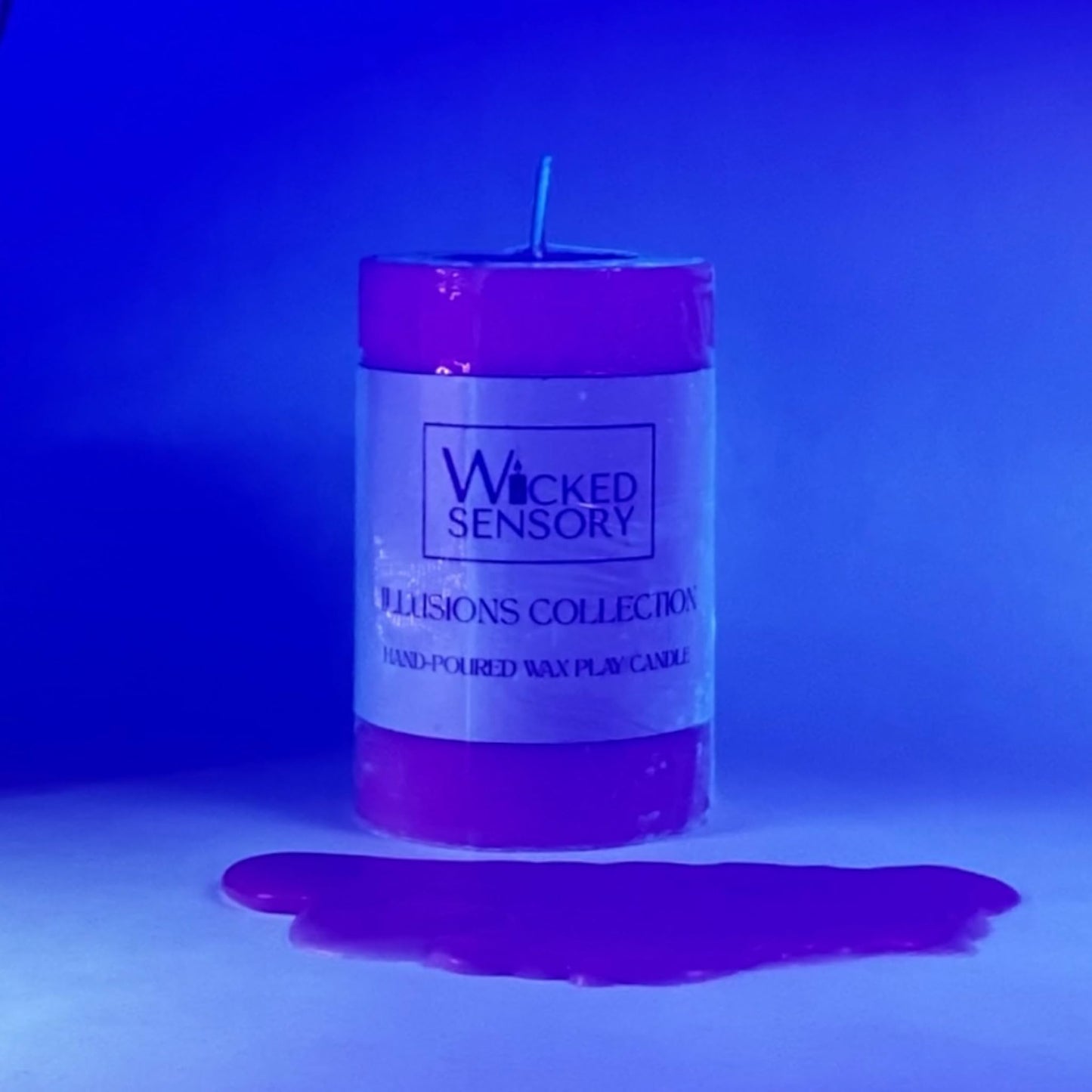 Premium UV Wax Play Candle - Unscented Body Safe Wax Blend for Sensory Play, Comfortable Heat Sensation - Perfect for Couples & Beginners (UV Purple)