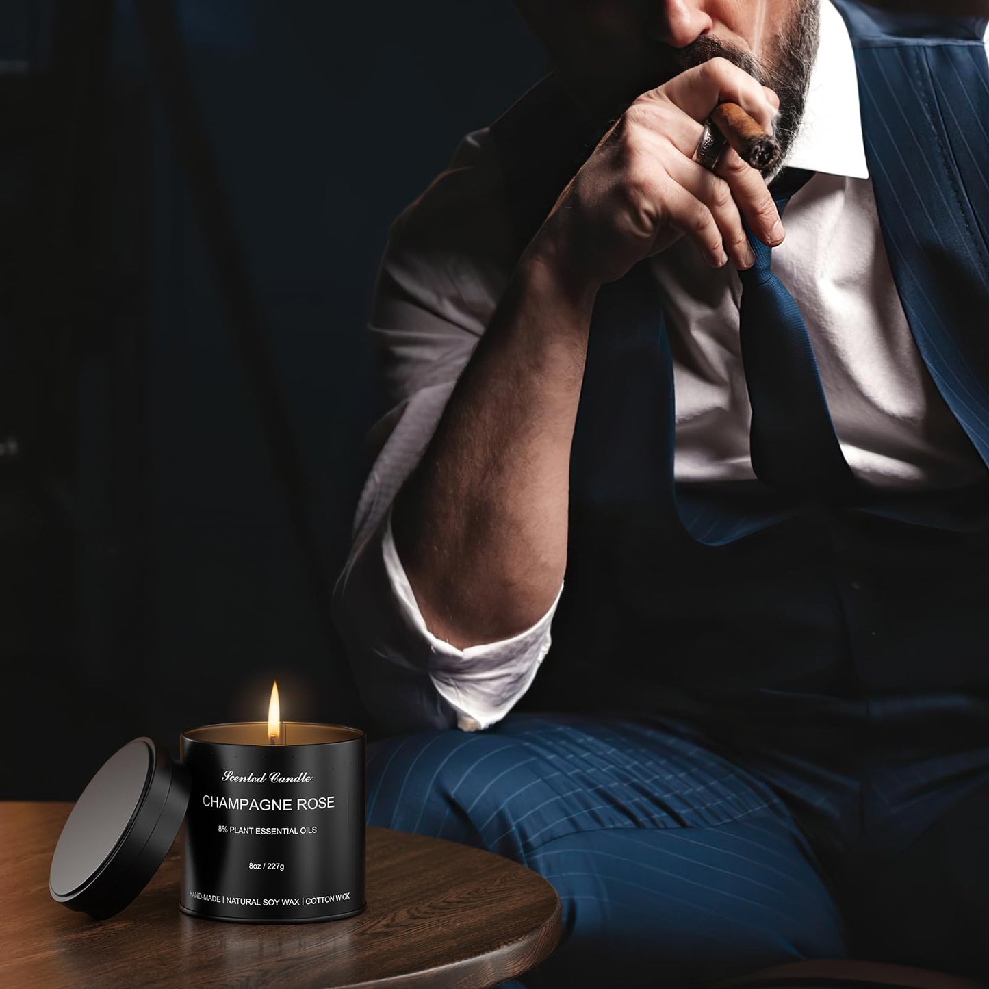 Domivirgo Scented Candles for Men - Candles Gifts for Men, Soy Wax, Cotton Wick, Birthday, Christmas, Anniversary Present, Valentine (6x8oz)