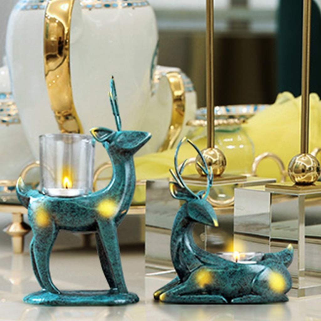 XILIN-1987 Candle Holderss Deer Styling Candle Holder Candlelight Dinner Props Candlestick Bedroom Home Furnishings Decorative Candlestick