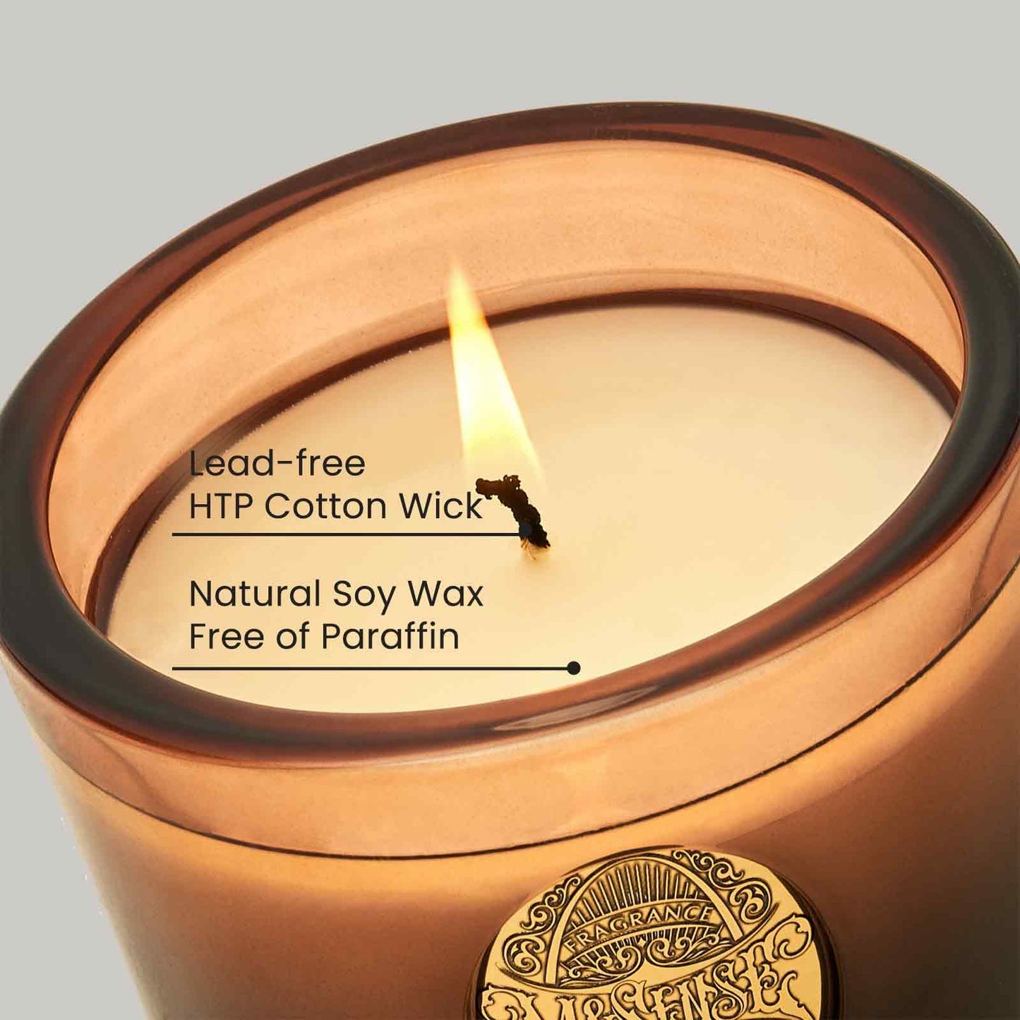 M&SENSE Natural Soy Candle | Mahogany Sandalwood & Black Brown | 9.2 oz, 50H Burn Time | Luxury Scented Candle for Relaxation, Gifting, Home Décor | Ideal for Bedroom, Office, Party Ambiance