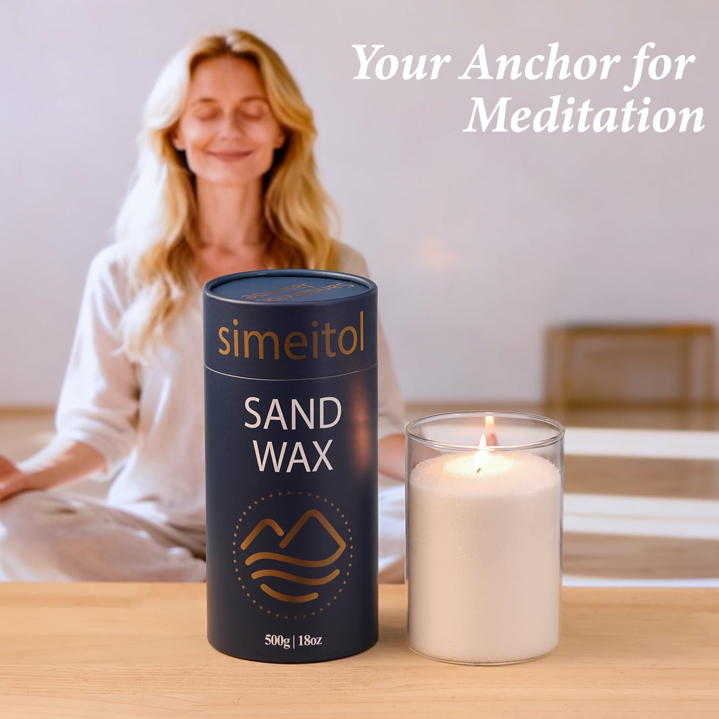 simeitol 18oz Scented Candle Sand Wax, Apple & Clove Scented Pearled Candles with a Glass Jar, Long Lasting with 120 Hours, Refillable Candle Sand with 30 Wicks for Mom/Home Decor/Holiday Gift/Relax