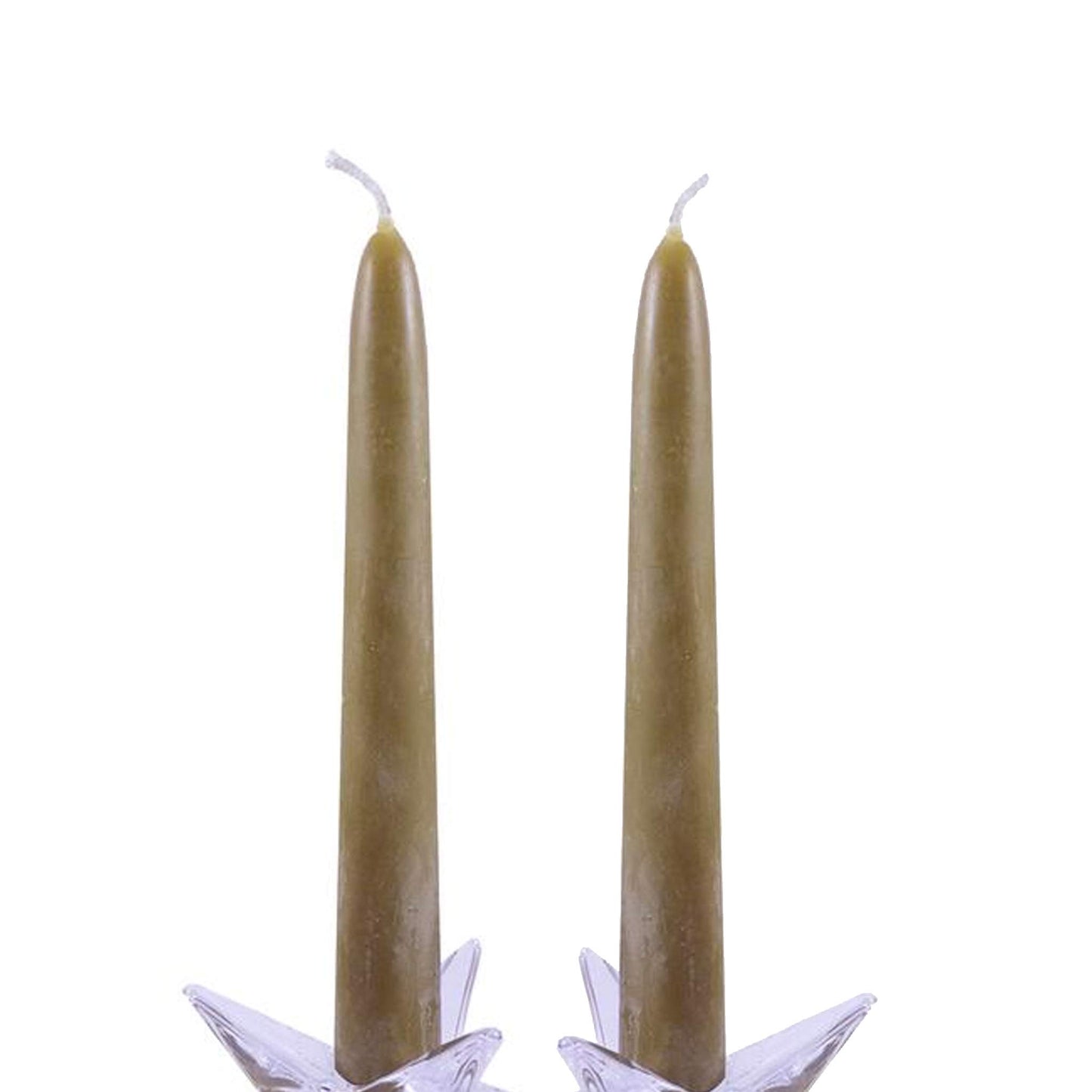 Candlestock Real Bayberry Taper Candle Pair 8 inch - Pure Bayberry and Pure 100% USA Beeswax Blend - Dripless Taper Candle Pair