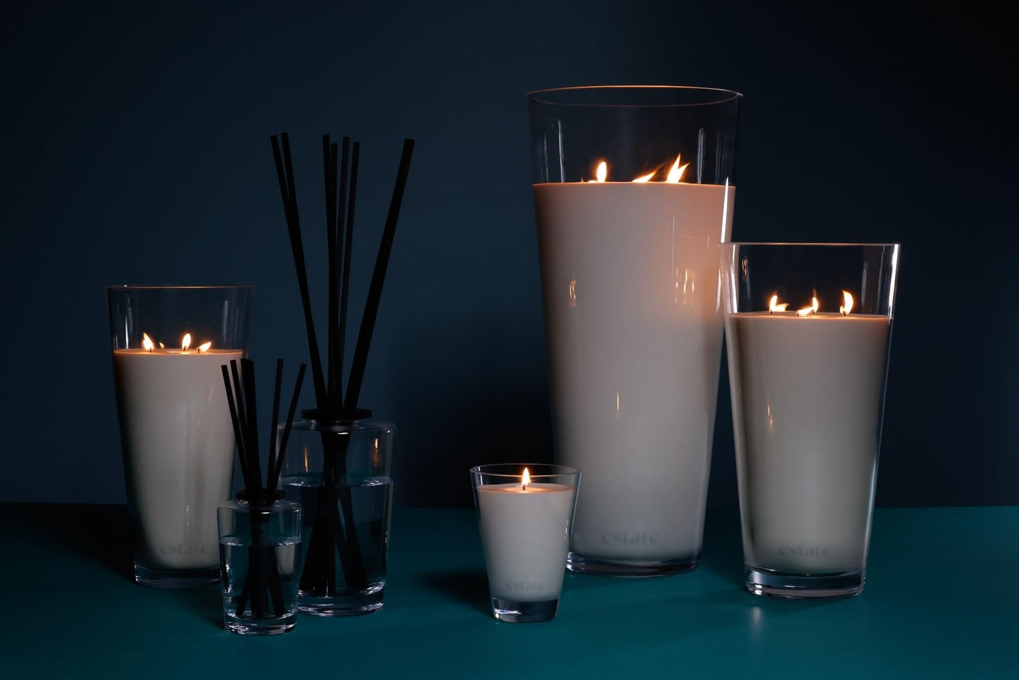 Zodax Estate Scented Jar Candle, 57 oz - Aqua