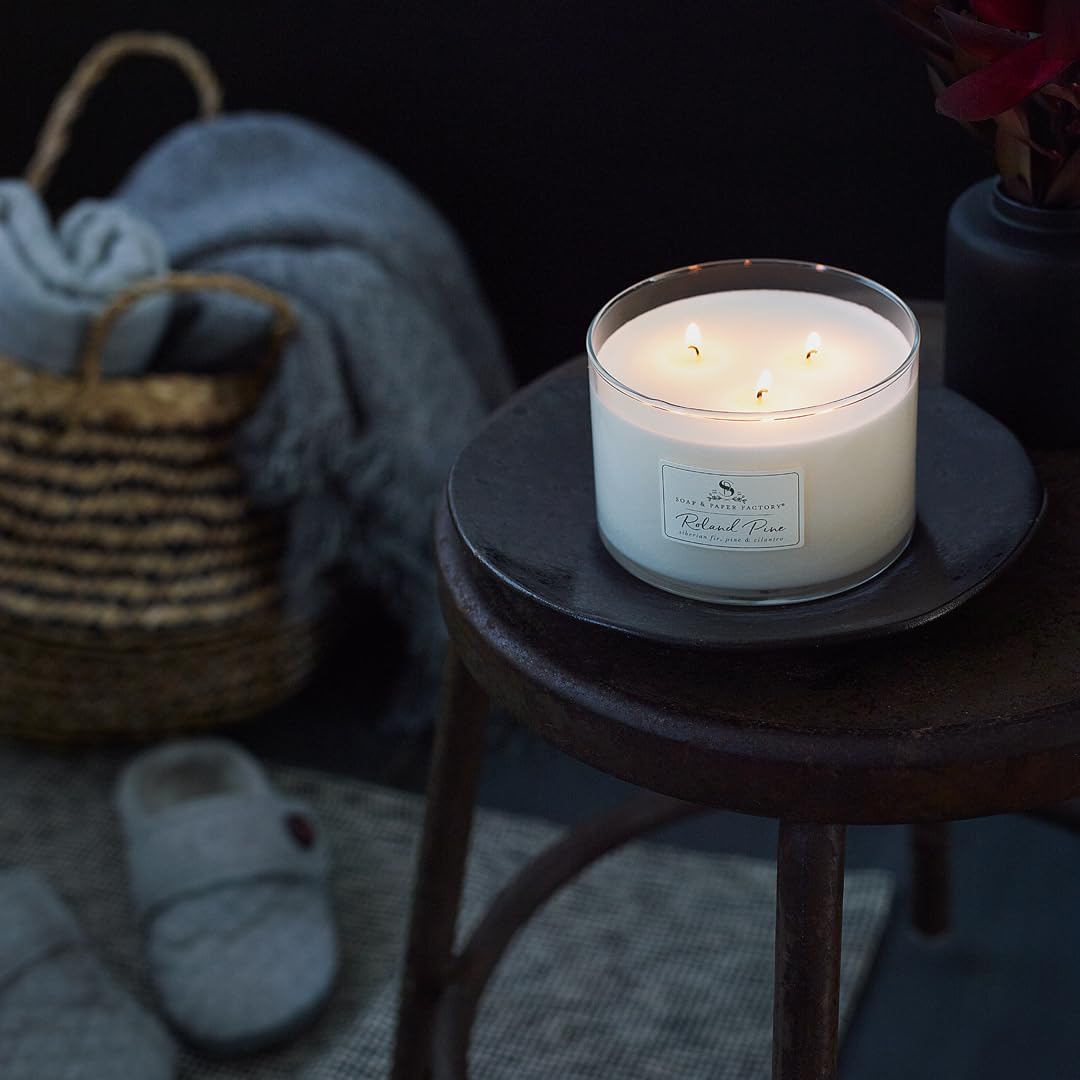 Soap & Paper Factory Roland Pine 18 oz Three-Wick Soy Candle