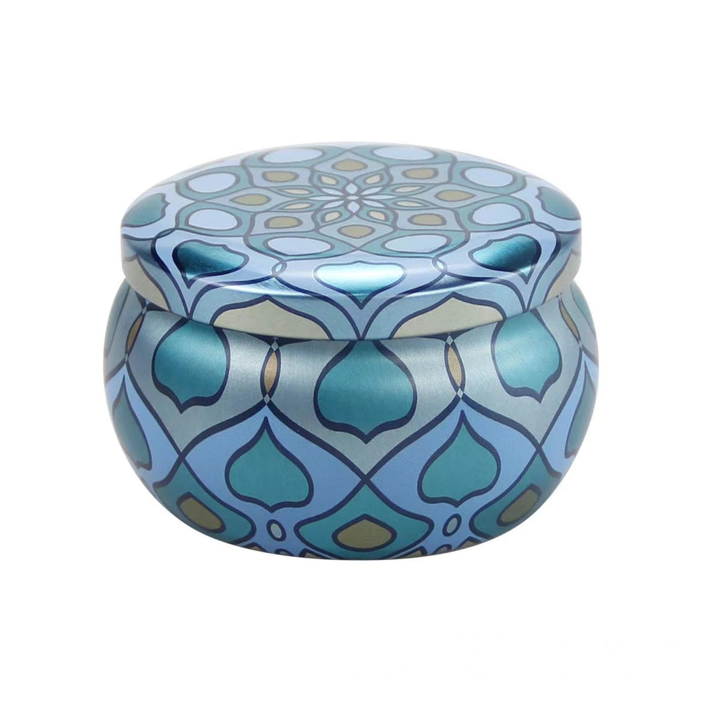 FWJUNHUYC Scented candle tin can drum metal packaging tinplate gift candy scented candle set tin box