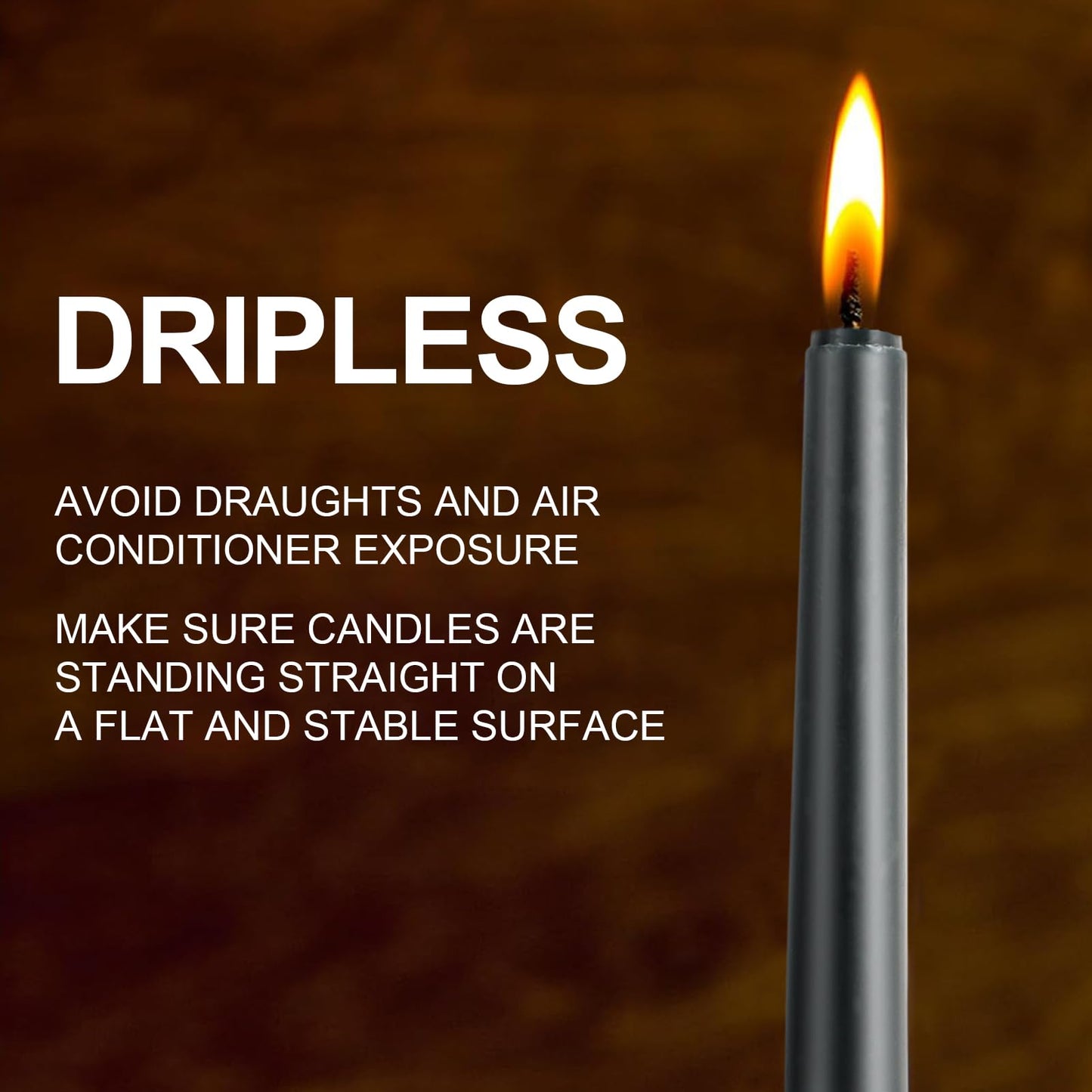 12 Inch Taper Candles Set of 6 Unscented Long Burning Smokeless Long Tall Tapered Candles for Candlesticks Sticks Wedding Home Christmas Decor Dinner