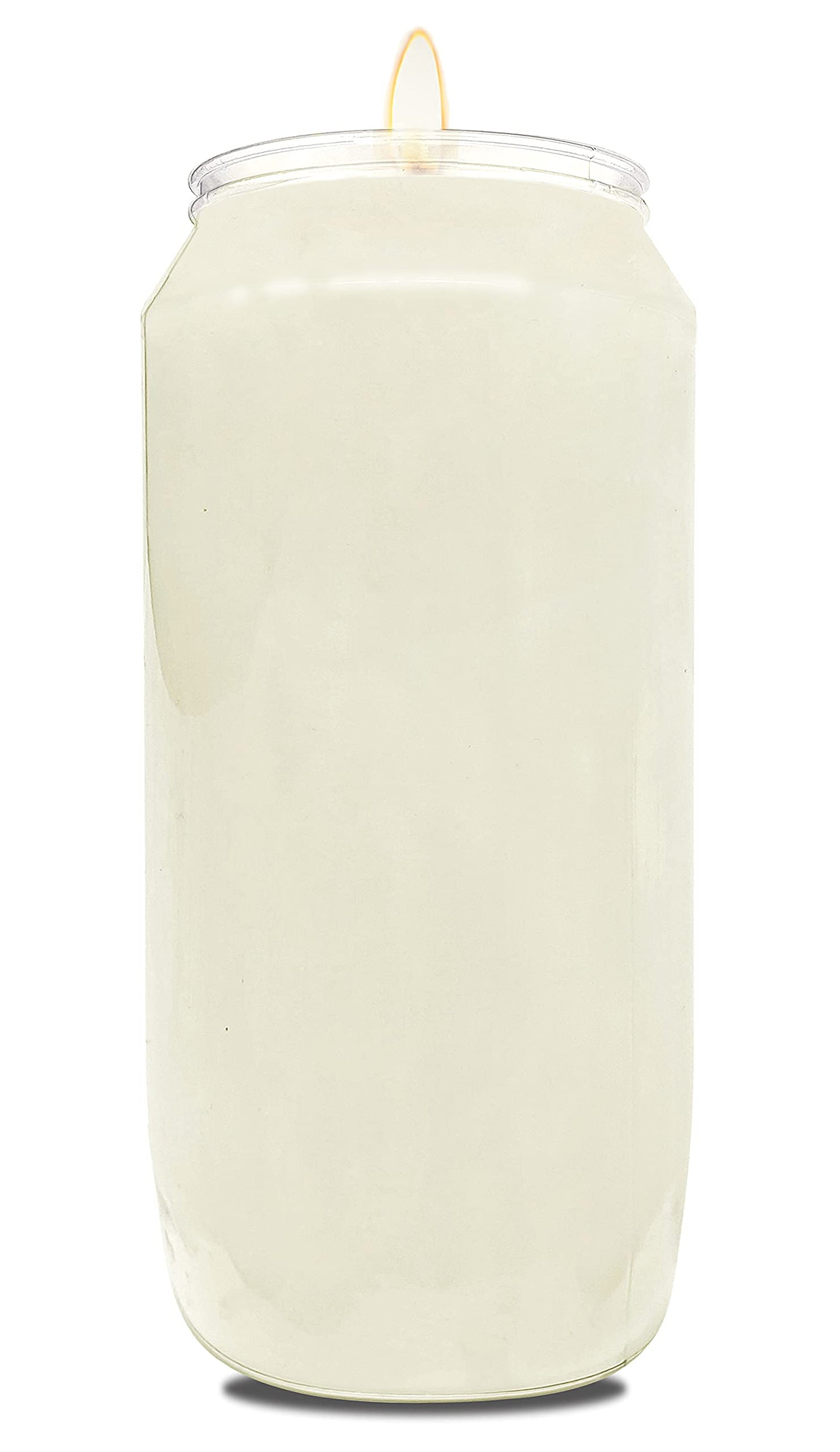 Hyoola 7 Day White Prayer Candles, 3 Pack - 6" Tall Pillar Candles for Religious, Memorial, Party Decor, Vigil and Emergency Use - Vegetable Oil Wax in Plastic Jar Container