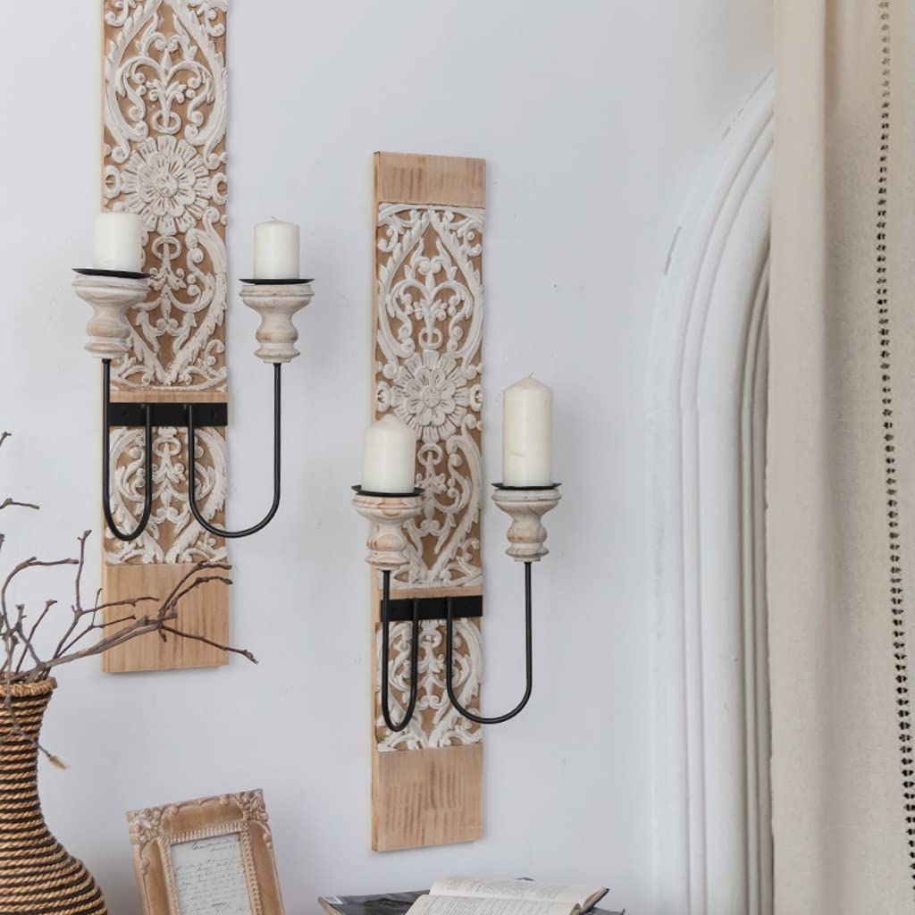 WAOCEO Candlestick Holders Hanging Candlestick Ornaments Retro Nordic Romantic Homestay Wall Candle Holder Photo Photography Background Decorations Candle Holders