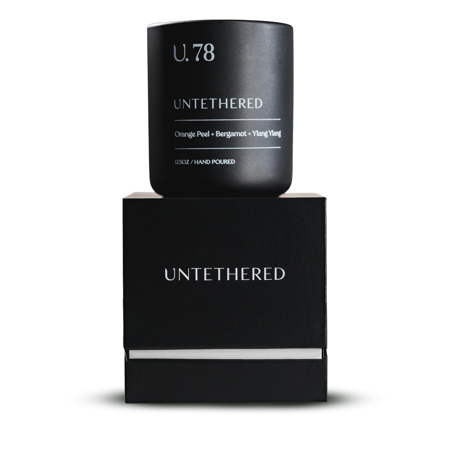 U.78 Luxury Scented Candle – Orange Peel, Bergamot & Sandalwood | Hand-Poured in USA w/ 100% Natural Coconut & Apricot Wax | Double Wick, Long-Lasting Aromatherapy Candle for Home & Gifts (12.5 oz)