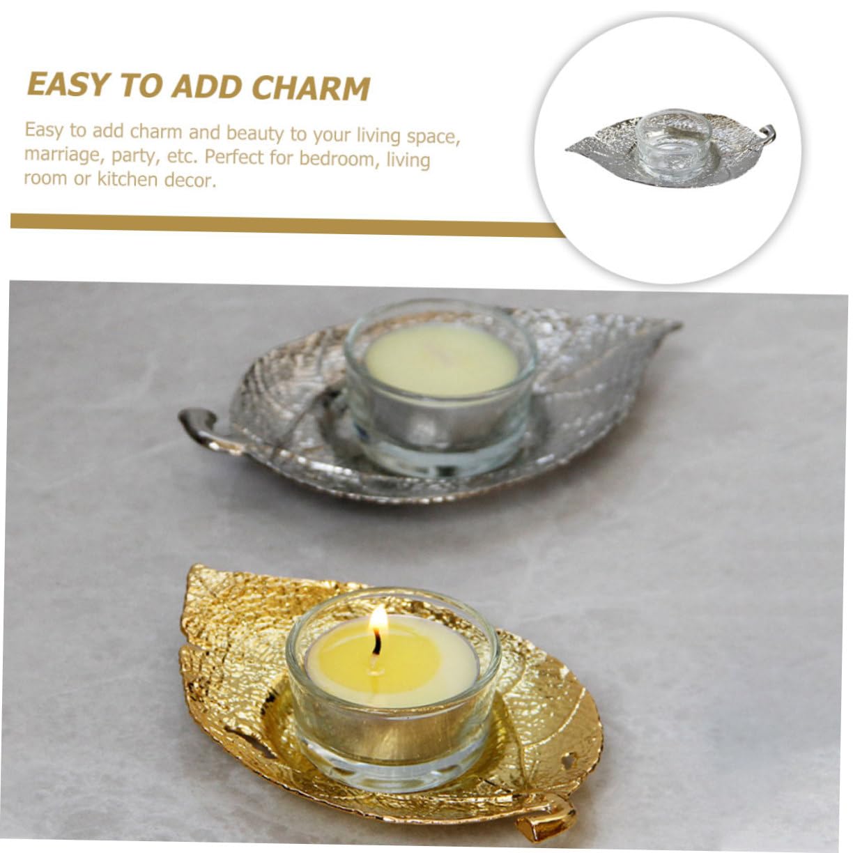 Cabilock Leaf Shape Candle Holder Creative Arab Desktop Decor for Romantic Atmosphere Design Stylish Home Accent for Parties Special Occasions