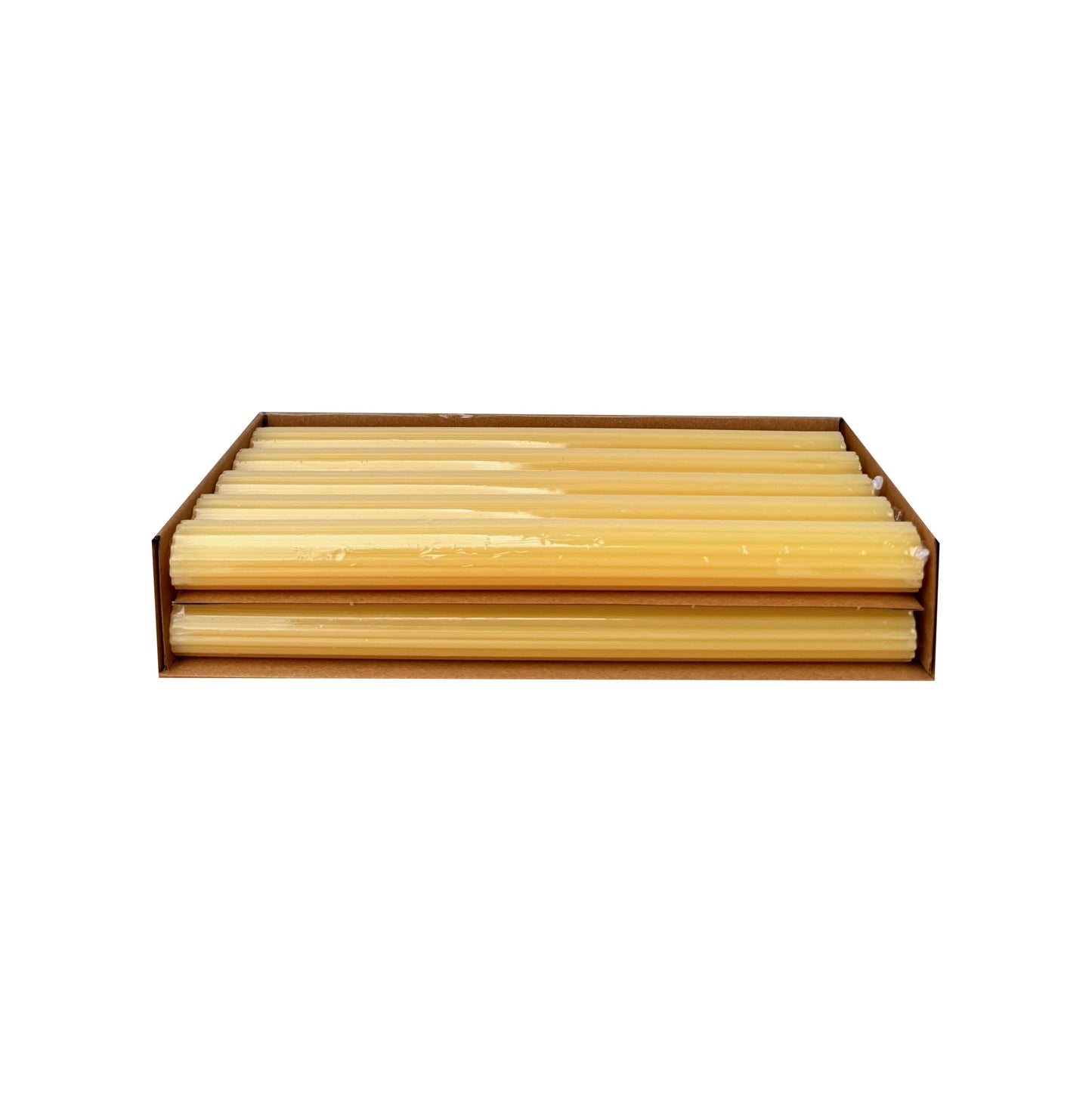 Ribbed Taper Candles 0.78x10 Inch 10 Pack Light Yellow – CW Studio Unscented Fluted Design, Up to 11 Hour Burn, Smokeless Dripless Hand-Poured Wax