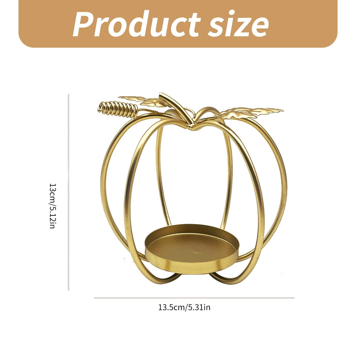 GKOXUQ European Iron Hollow Pumpkin Candle Holder Decorative Metal Tealight Stand for Halloween Table Centerpieces Candlestick