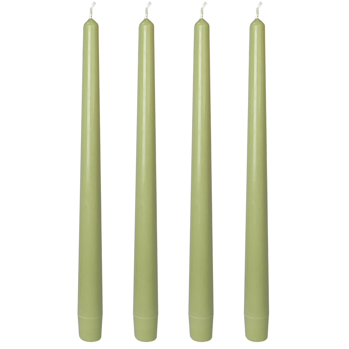 Smokeless Unscented Grass Green Taper Candlesticks Long Lasting Burn 10 Inch Elegant Aromatherapy Candles for Home Décor Holiday Gift Sets