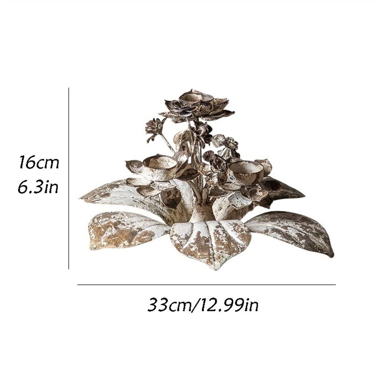 cfycfy987 Candelabra European Style Retro Flower Candlestick Iron Old Table Decoration Wedding Party Decoration Shooting Props Candle Sticks Holder