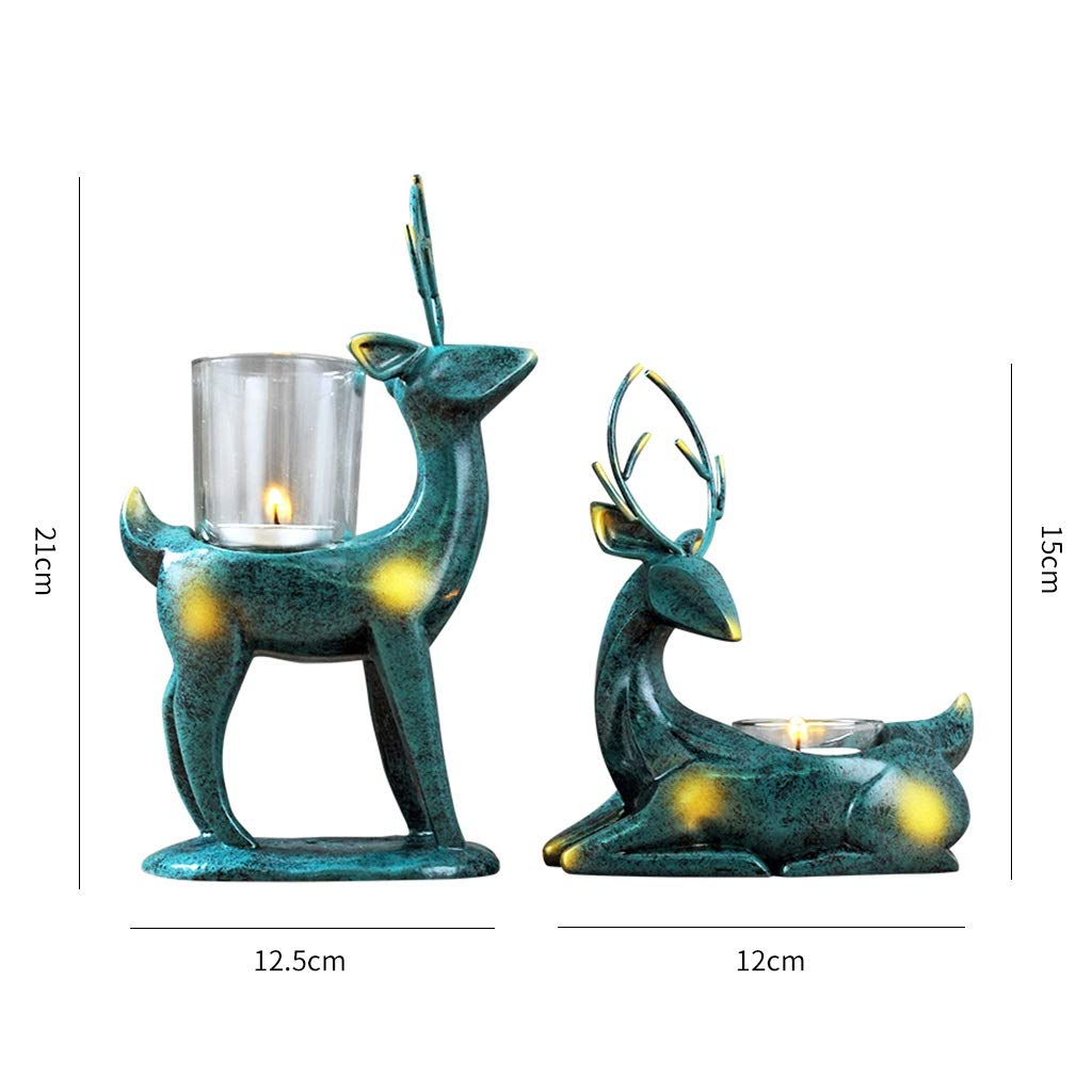 XILIN-1987 Candle Holderss Deer Styling Candle Holder Candlelight Dinner Props Candlestick Bedroom Home Furnishings Decorative Candlestick