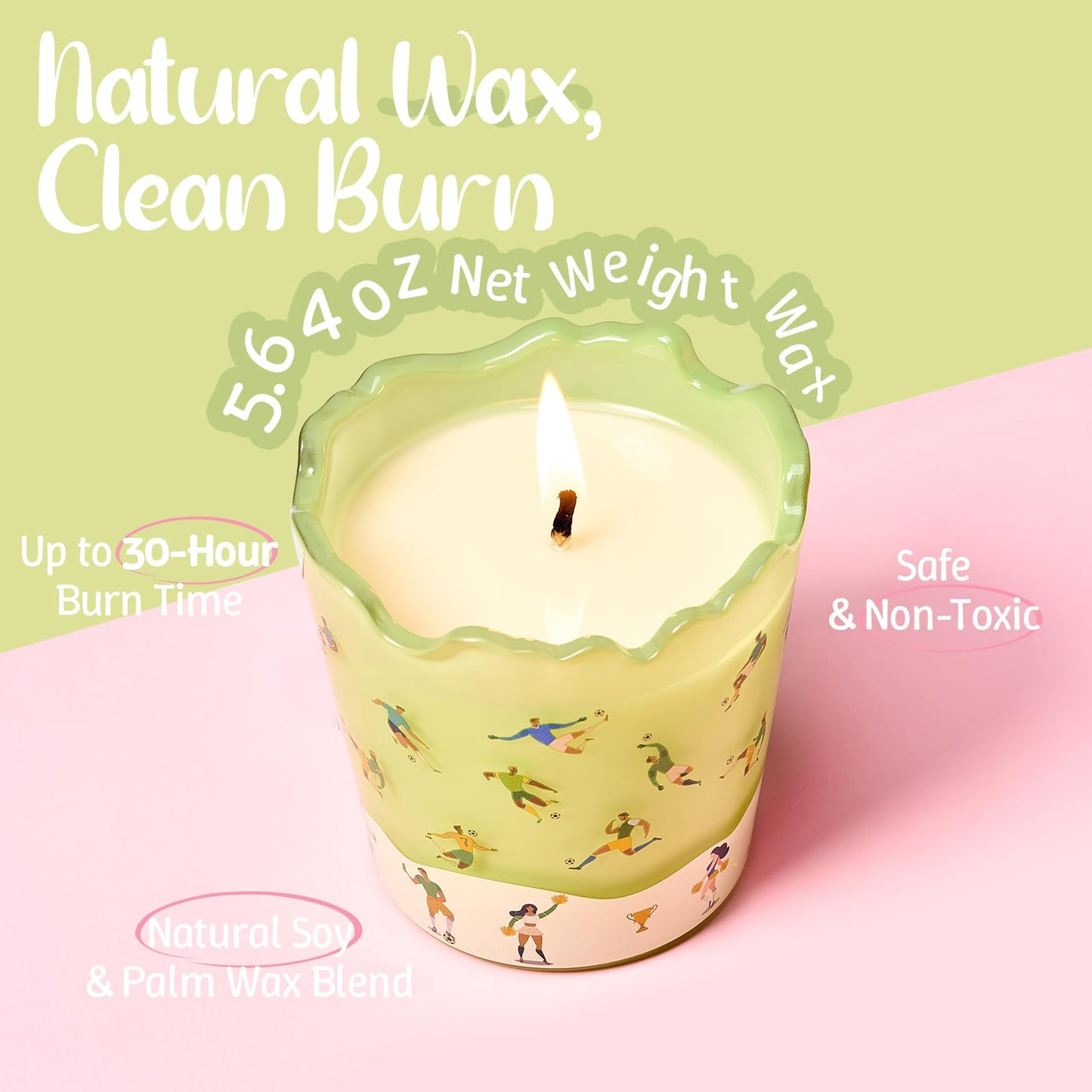 M&SENSE Sage Eucalyptus Scented Candles, 5.64 oz, Up to 30-Hour Burn, Aromatherapy Candle Gifts for Women for Bathroom Kitchen Office