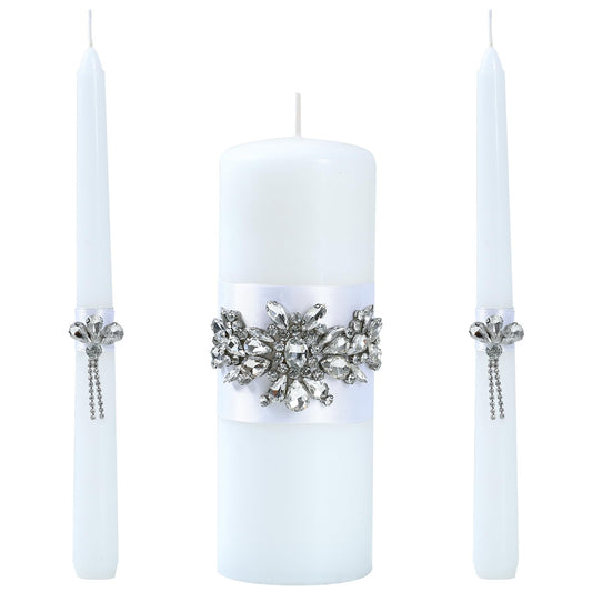 Unity Wedding Candle Set - 1 Pillar & 2 Taper Candles for Ceremony