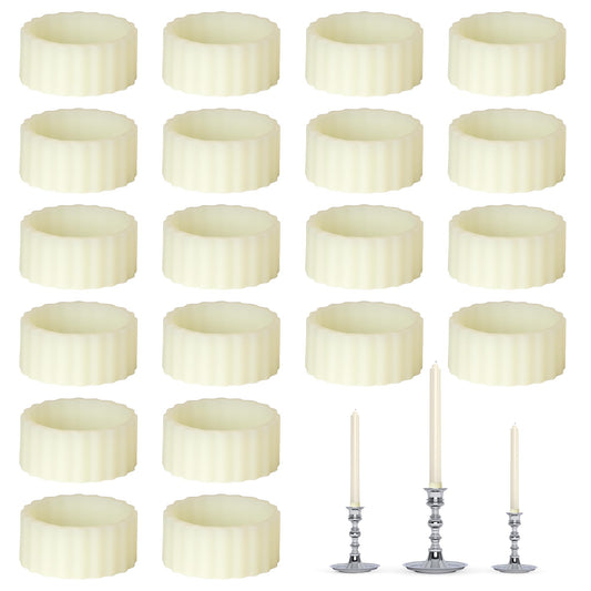 20pcs Silicone Candle Grippers Candles Hugger Rings Holders for Taper Candles & Candle Cups Rubber Gaskets for Peg Candle Holders