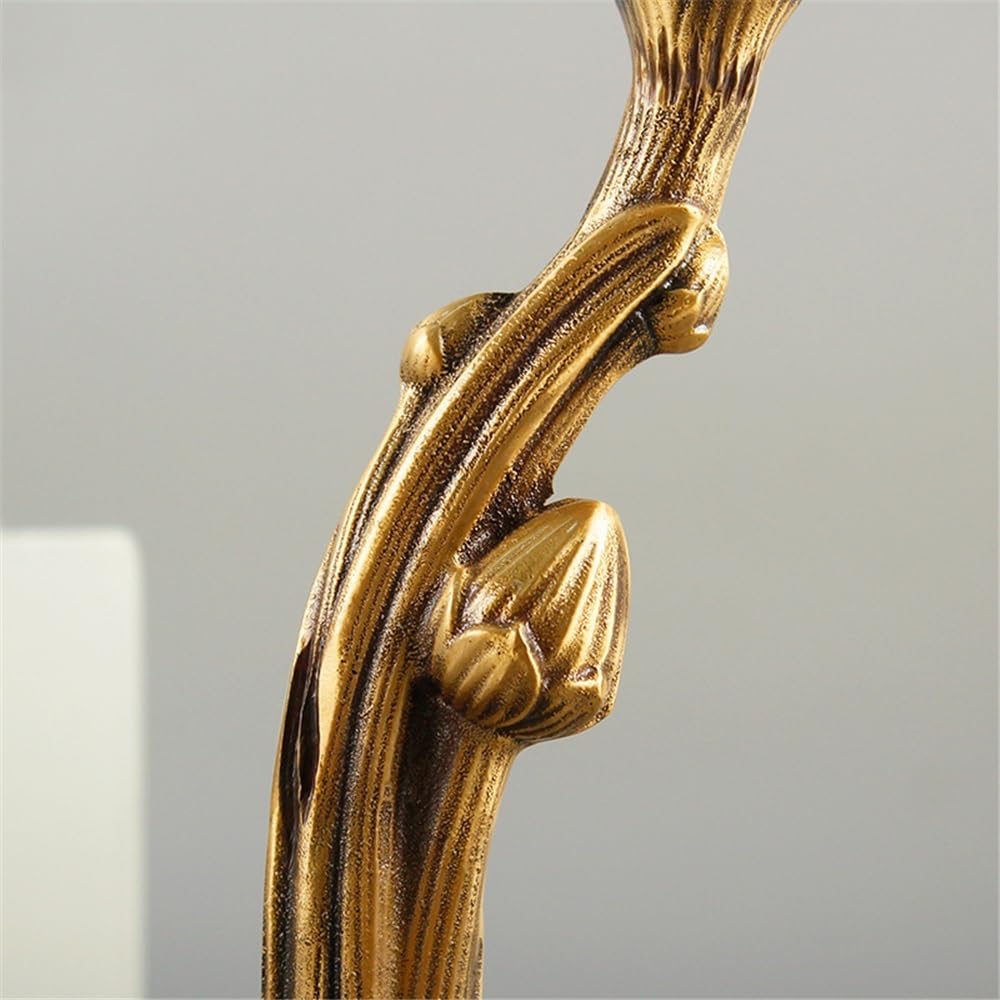 LIBANGRONG-888 Candle Sconces Brass Glass Candlestick High-end Ornaments Home Atmosphere Light Luxury Decorative Candle Holder Candle Stand/Display Candelabra(Large)