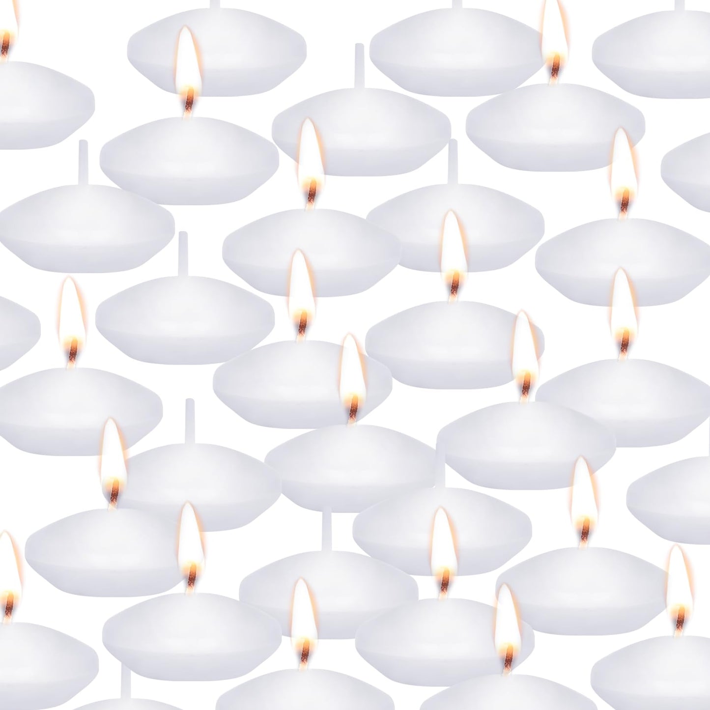 Floating Candles Centerpieces - 40 Pack 1.5 Inch Floating Candles for Centerpieces, Nice for Halloween, Christmas, Thanksgiving, New Year & More - Good for Home Decor & Centerpieces (White)