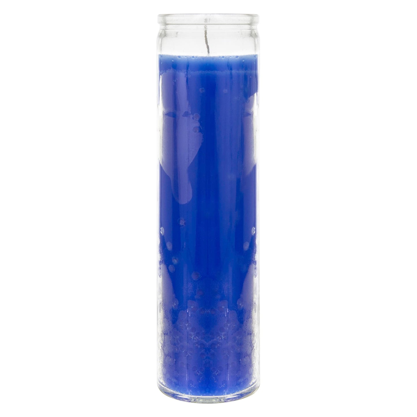 Mega Candles 1 pc Unscented Blue 7 Day Glass Container Devotional Prayer Candles, Premium Wax Candle 2 Inch x 8 Inch, Sanctuary, Vigils, Prayers, Blessings, Religious, Memorials, Remembrance
