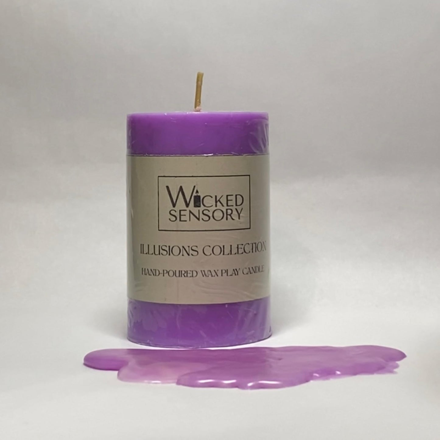 Premium UV Wax Play Candle - Unscented Body Safe Wax Blend for Sensory Play, Comfortable Heat Sensation - Perfect for Couples & Beginners (UV Purple)