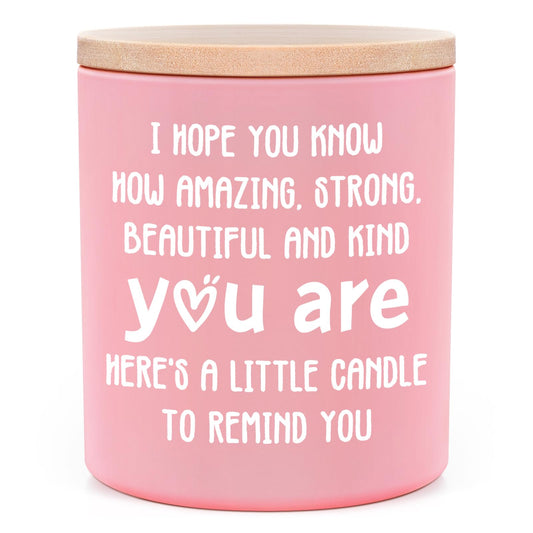 Inspirational Gifts for Women, You are Amazing Candle 10Oz, Birthday Graduation Encouragement Cheer Up Positive Affirmations Gifts for Women Friends, Get Well Cancer Care Gift, Soy Wax Scented Candle