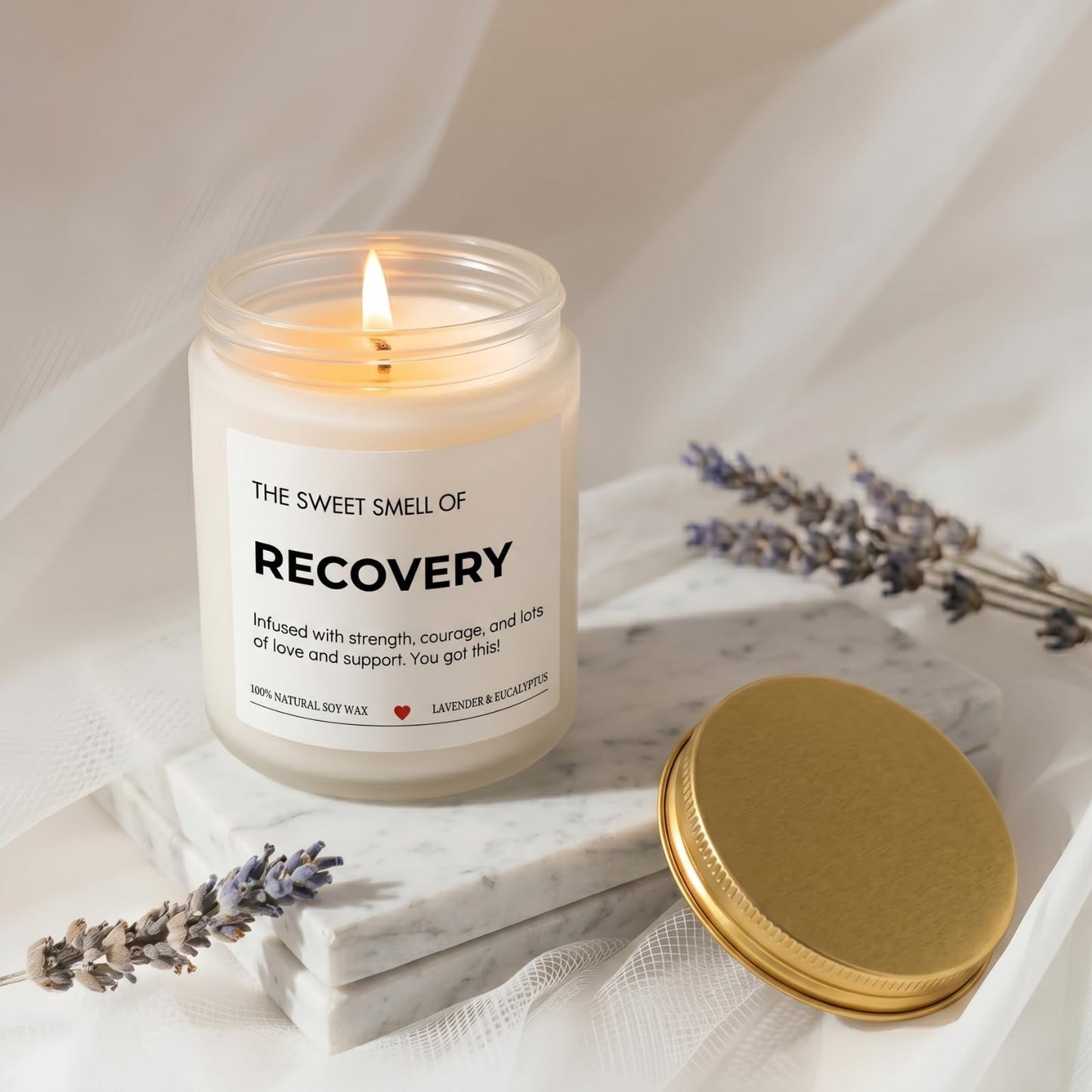 Get Well Gifts for Women, Funny Get Well Soon Gift, After Surgery Gift, Hysterectomy Recovery, Cancer Care, You Got This, Knee, Back & Heart Surgery Recovery Gifts for Men, Lavender Scented Candle