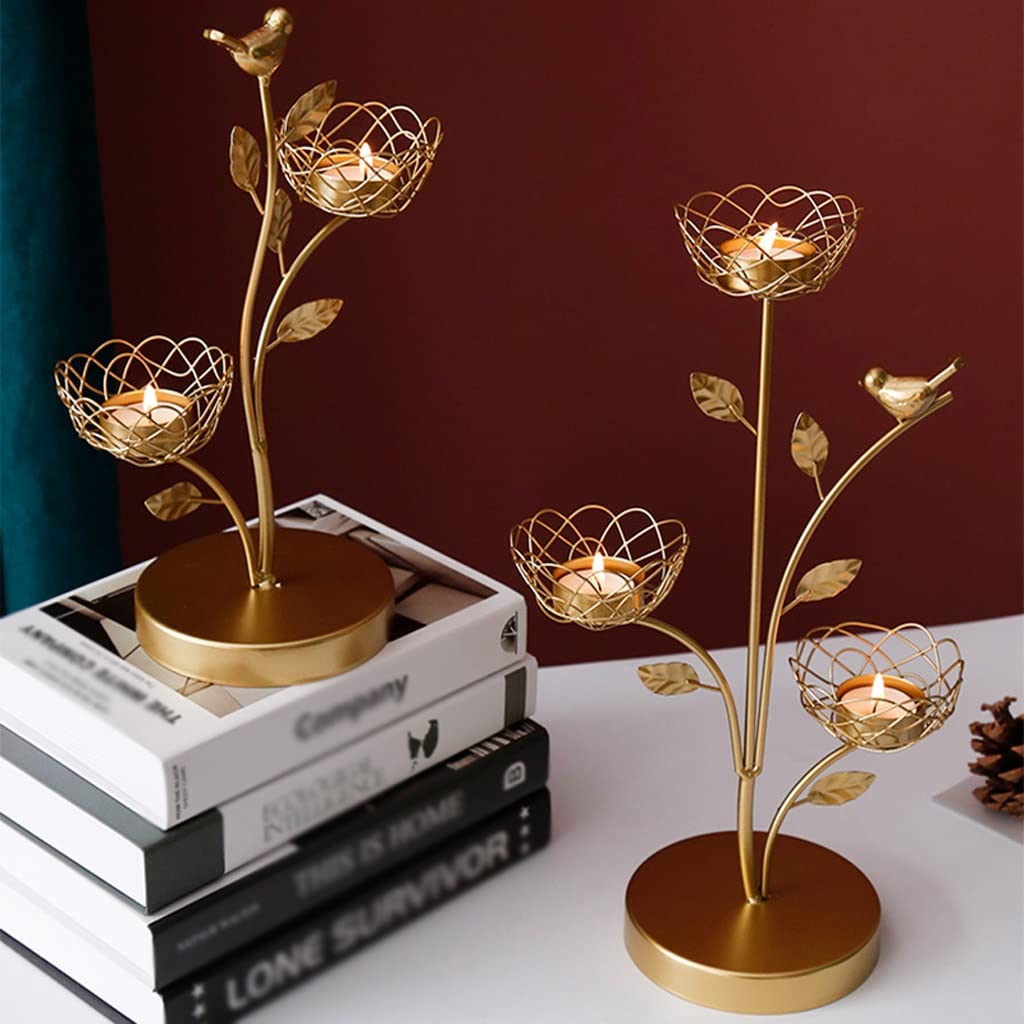 Candlestick Holders Iron Bird Candlestick Decoration Creative Table Candlestick Home Romantic Candlelight Dinner Props Candle Holders (Size : C)
