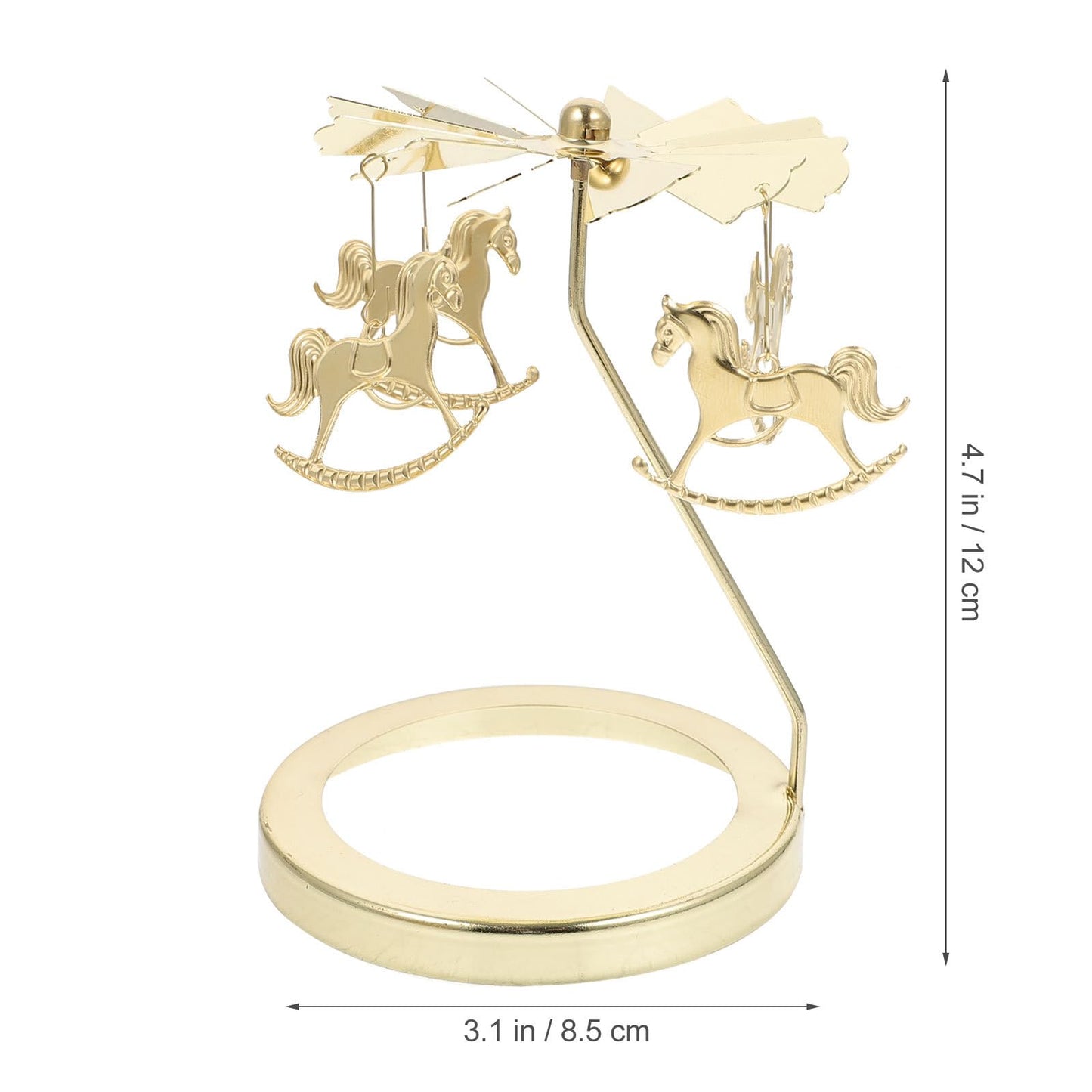 WATIIFUFU Rotating Tealight Holder Iron Candle Holder Carousel Pendant Elegant Romantic Decor Gift for Valentines Christmas Party Home