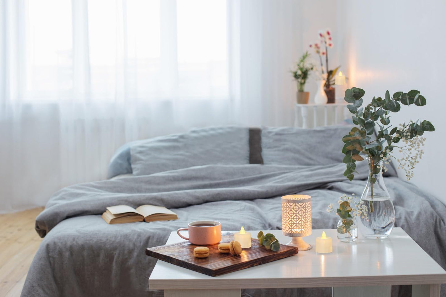 KOABY 50 Pack Flameless Votive Candles, Last 8H+, Warm White Light, No Timer No Flickering