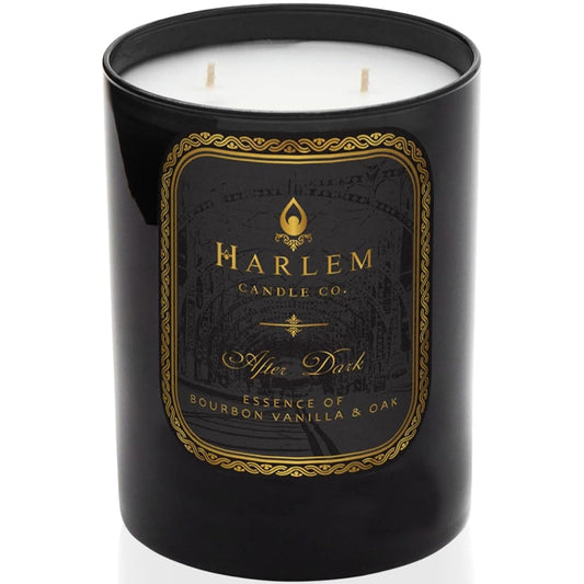 HARLEM CANDLE CO. After Dark - Luxury Scented Soy Candle, 11 oz - 80-Hour Burn Time | Bergamot, Saffron, Bourbon Vanilla, Oak | Scented Candles for Home