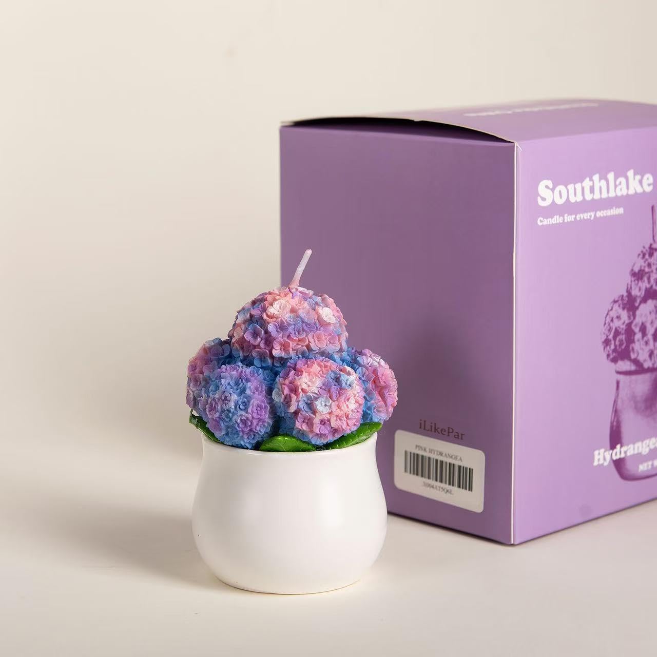 Hydrangea Potting Scented Vegetable Wax Candle Home Decora for Mother's Day