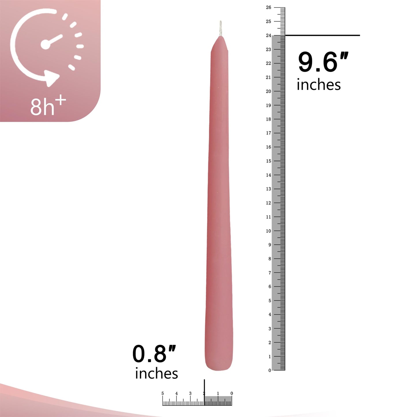 Gedengni Scented Candle Taper Candlesticks,10 Inches Pink Tapered Candles Rose Candle Sticks Colorful Candlestick for Wedding Home Party Dinner,Pack of 6 (8D6PC-PIKMIX)