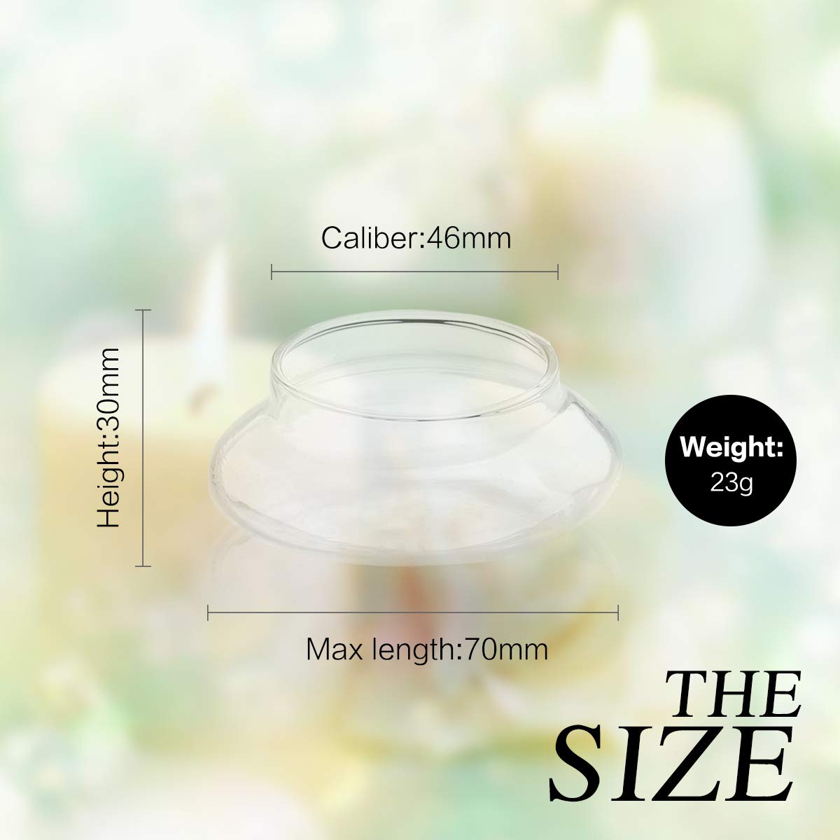 Laugh Cat Creative Romantic Floating Tealight Candle Holder Set of 12 Clear Hard Borosilicate Glass Wedding Dinner Centerpiece Decoration