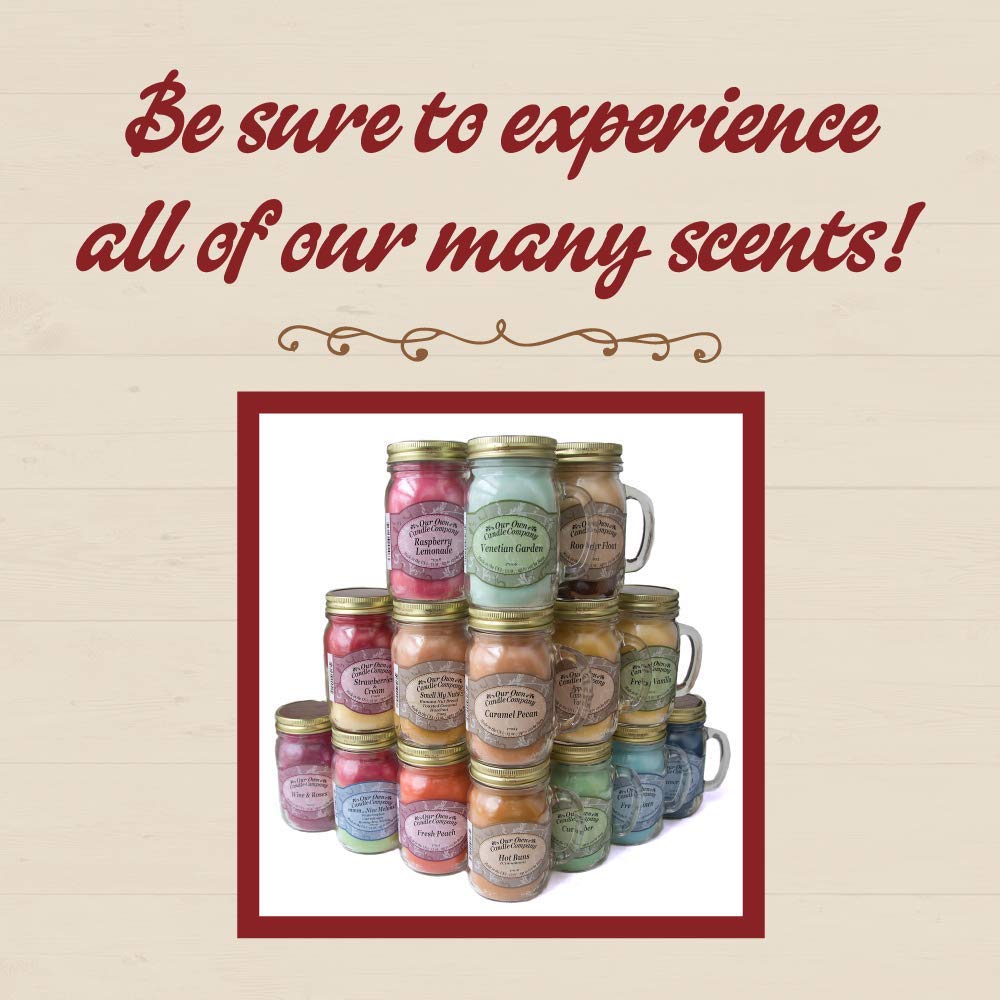Balsam Pine Scented Mason Jar Candle – 13 oz, Long Lasting 100 Hour Burn, Soy Blend with Lead-Free Wick – Our Own Candle Company