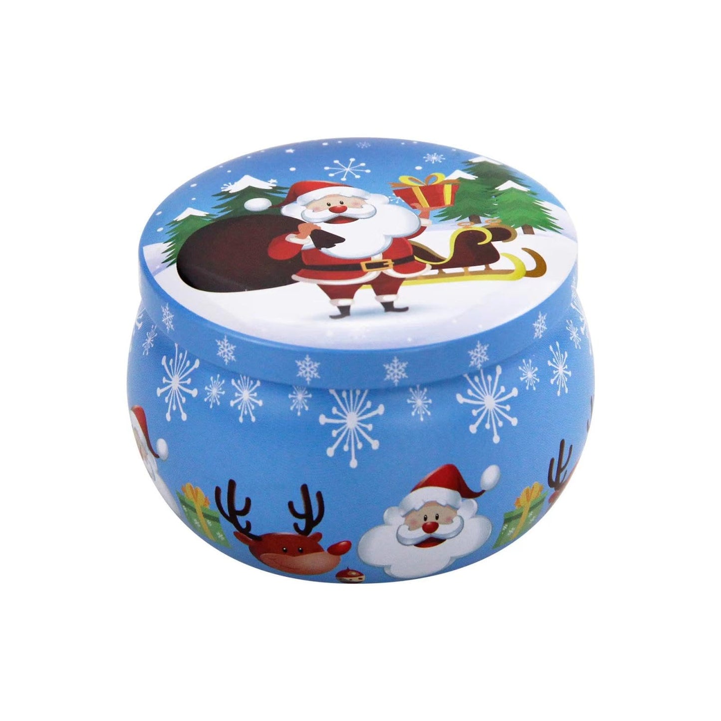 FWJUNHUYC Scented candle tin can drum metal packaging tinplate gift candy scented candle set tin box