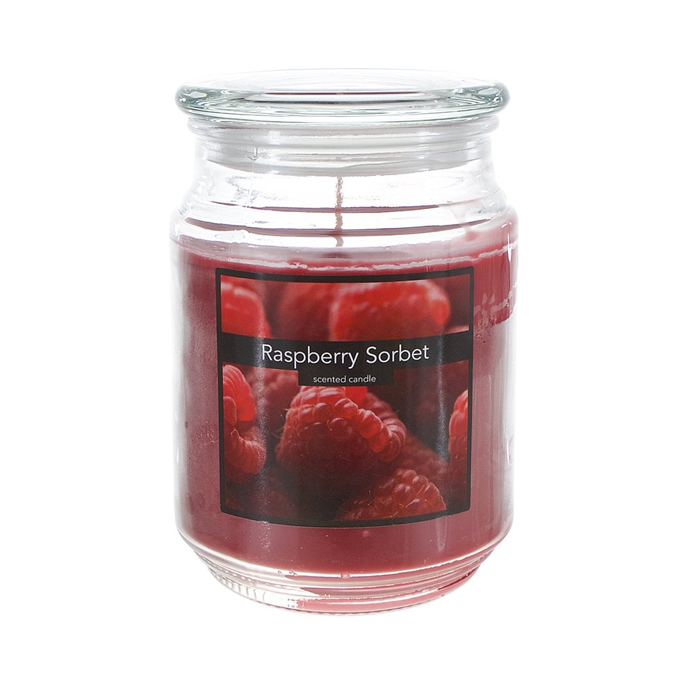 SRG Scented 18 Ounce Glass Jar Container Candle - Raspberry Sorbet