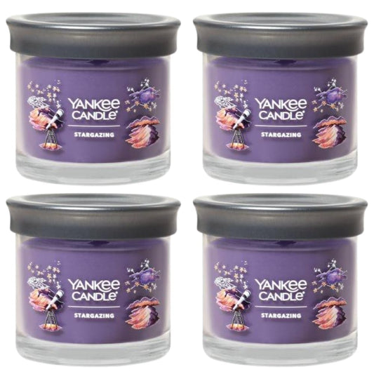 Yankee Candle Small Tumbler Scented Single Wick Jar Candle, Stargazing, Over 20 Hours of Burn Time, 4.3 Ounce (Pack of 4)