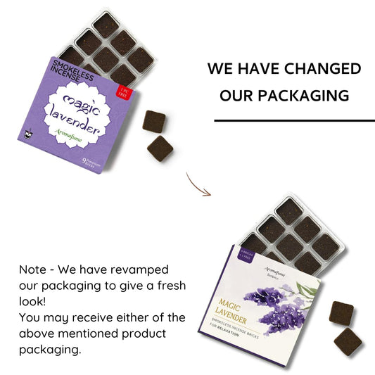 Magic Lavender Incense Bricks (2 x 9 Bricks) & Rainbow Exotic Burner by Aromafume | Made with Pure Lavender | Ideal for Meditation, Relaxation, or Yoga | Natural, Low Smoke, Non-Toxic Incense Bricks