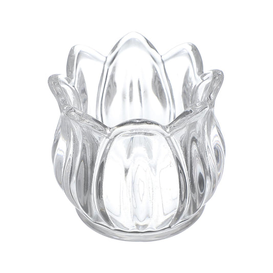 uxcell Glass Tea Light Candle Holder, Tulip Crystal Glass Votive Candle Holder for Desk Table Centerpiece, Wedding, Party, and Home Decor(Clear)